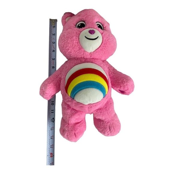 Pink Care Bears Limited Edition 14" CHEER Bear Rainbow Plush 2020 - Picture 6 of 7